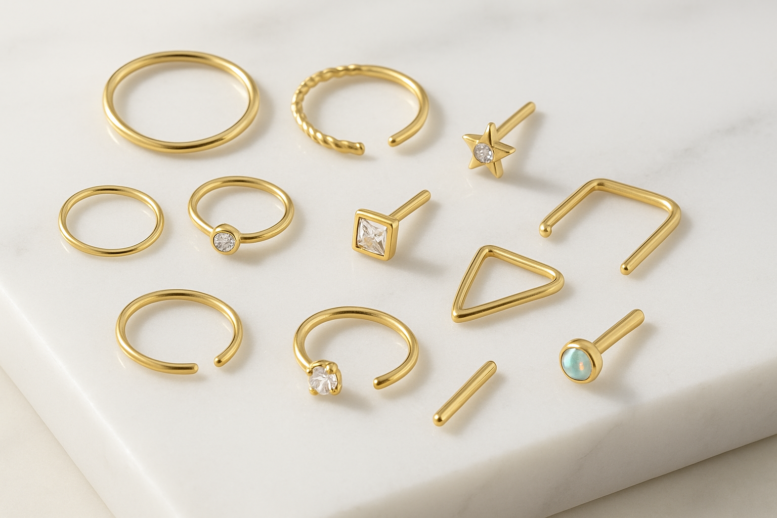 The best 14k gold nose rings