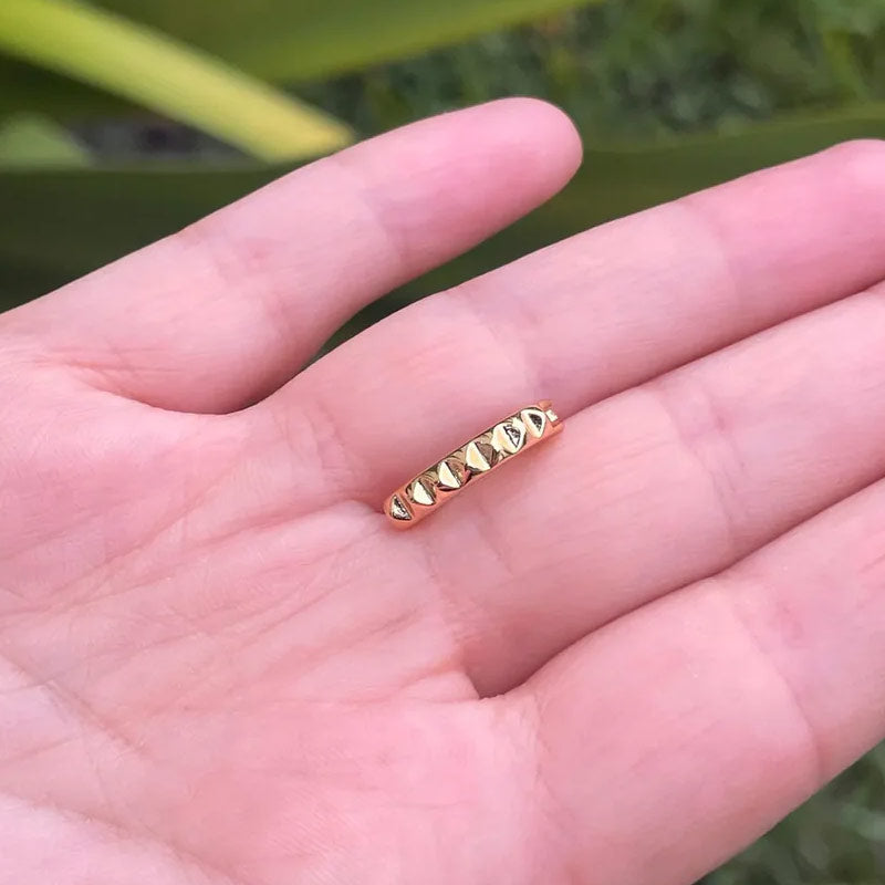 14k Gold Diamond Cut Belly Button Ring Navel Ring Clicker Solid Gold Piercing Jewely