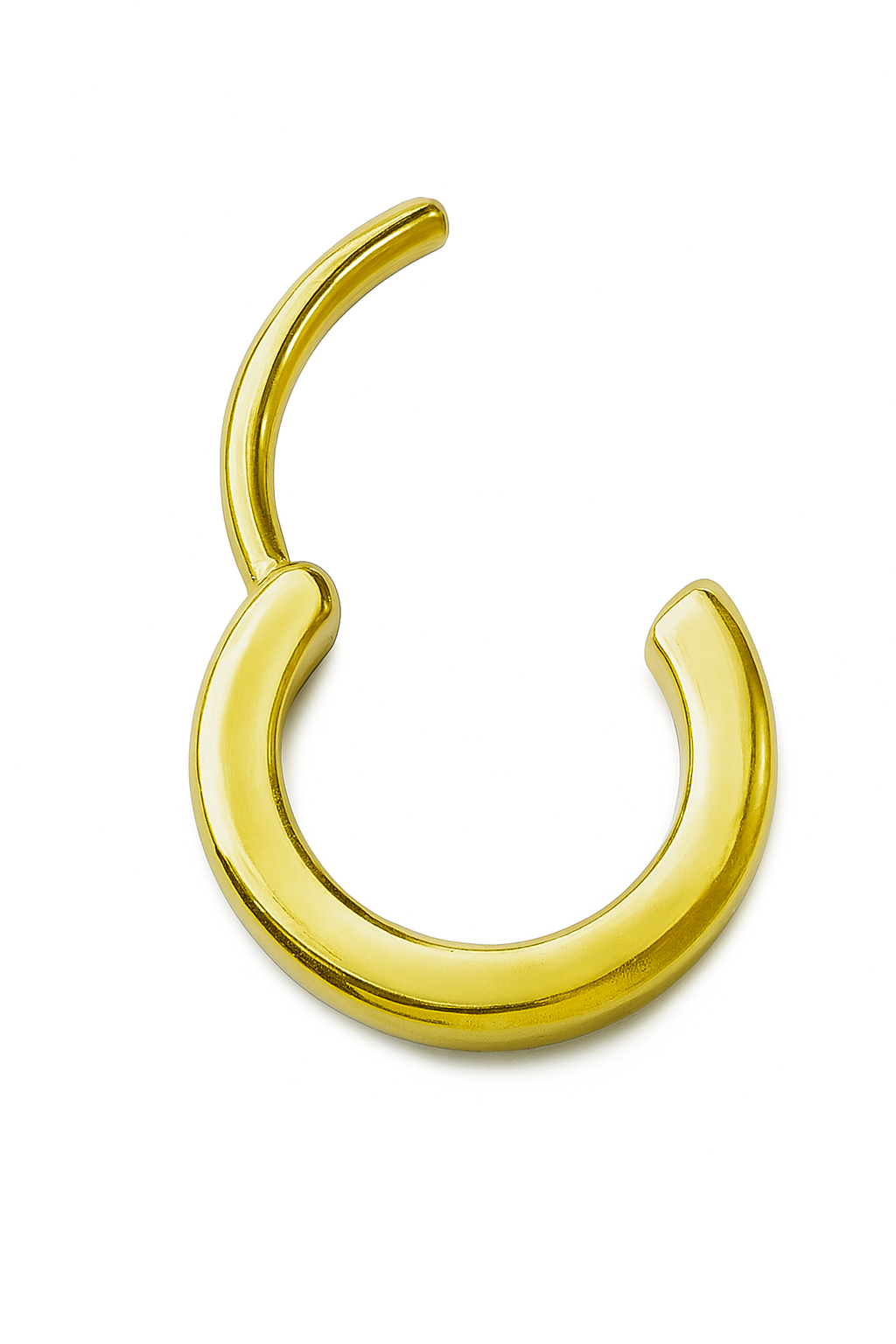 Squared Helix and Septum Clicker Conch Daith Hoop With Natural Diamonds 14k Gold