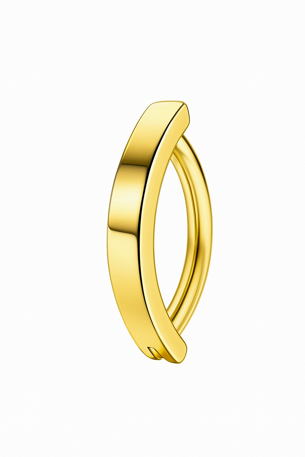 14k Gold Belly Button Ring Navel Ring Clicker Solid Gold Piercing Jewely