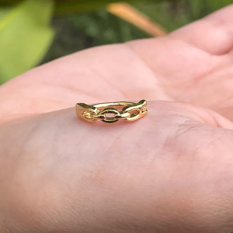 Chain Hoop 14k Gold Belly Button Ring Navel Ring Clicker Solid Gold Links Piercing