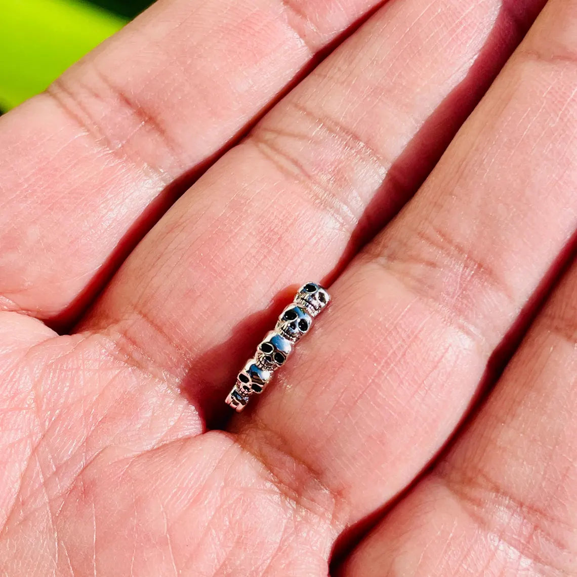 Skulls 14k Gold Belly Button Ring Navel Ring Clicker Solid Gold Piercing Jewely