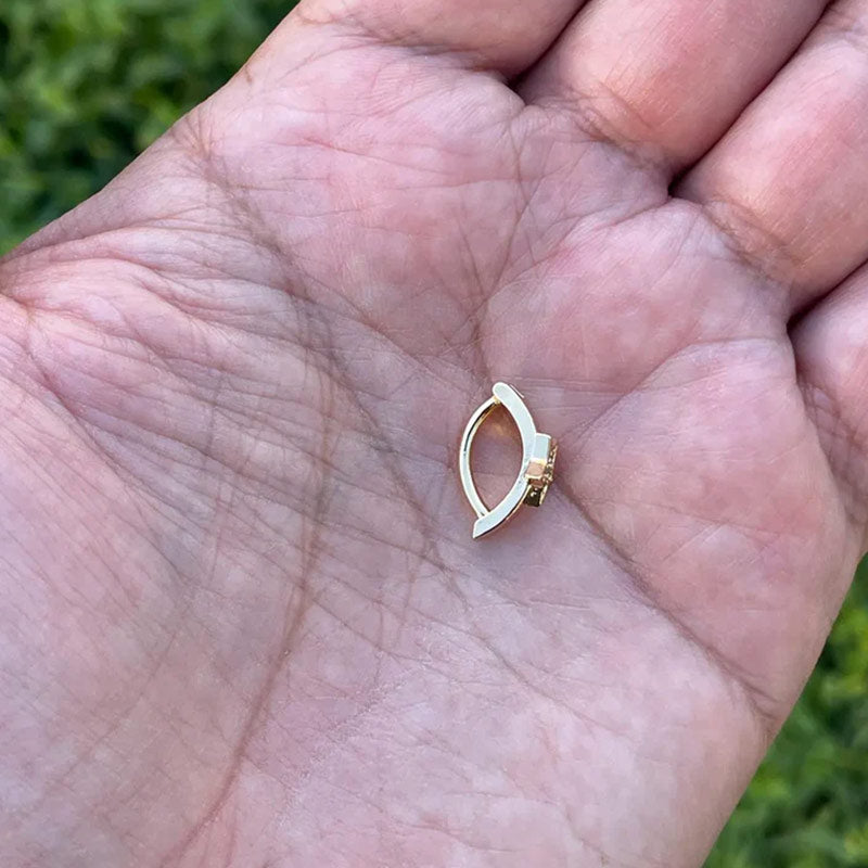 Star 14k Gold Belly Button Ring Navel Ring Clicker Solid Gold Piercing Jewely With Genuine Diamonds