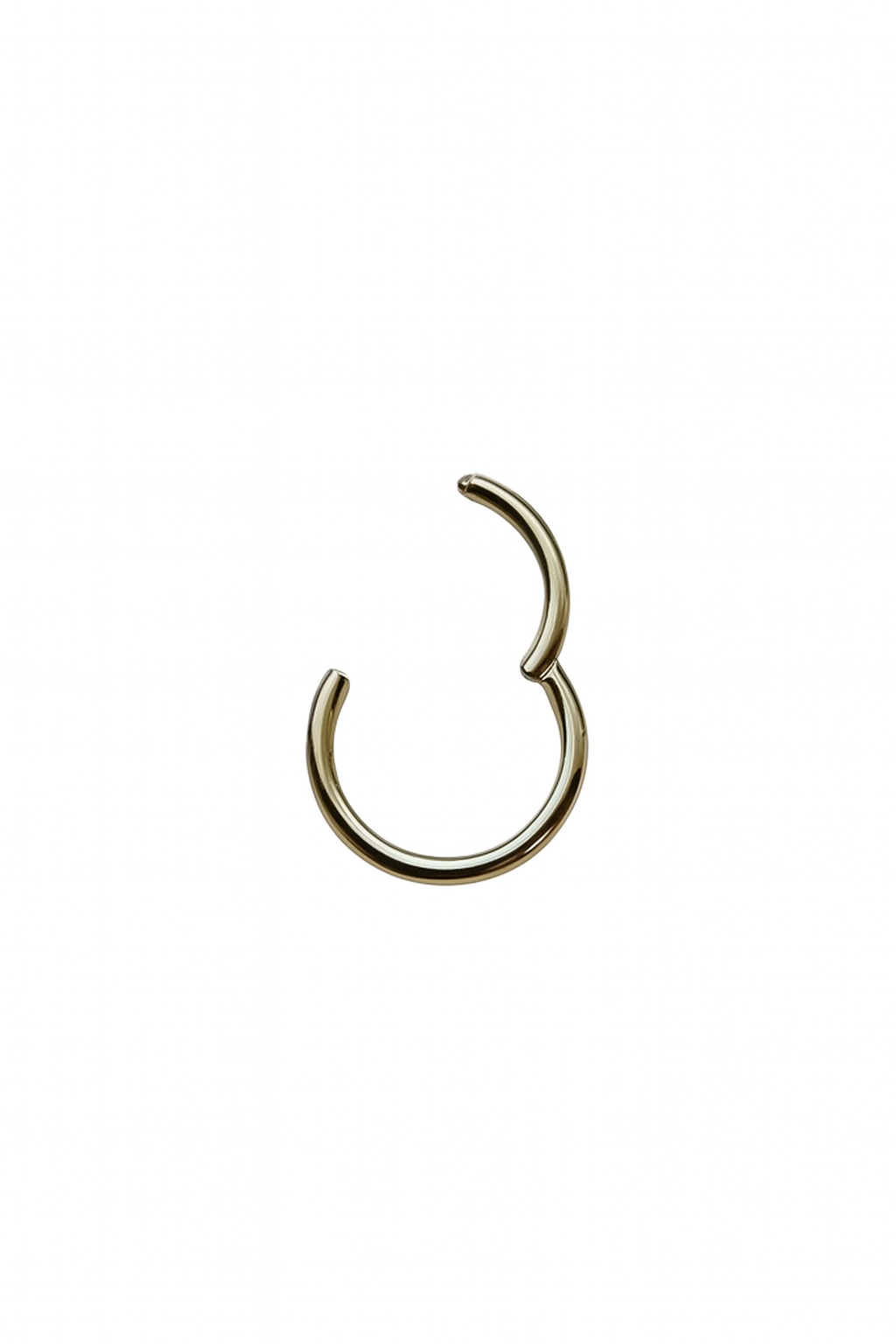 Cartlige Helix Rook Septum Nose Clicker Conch Daith Hoop 14k Solid Gold